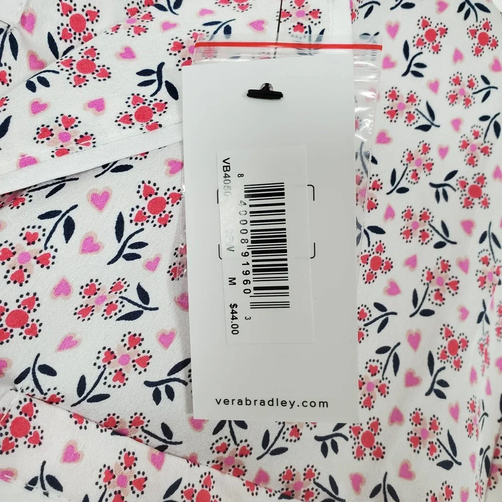 Vera Bradley NWT piped flute pajama top M - Picture 5 of 6
